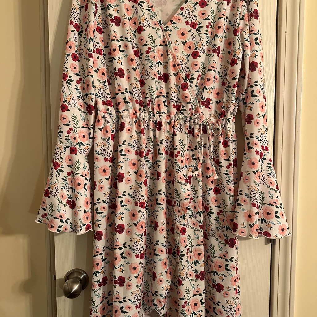 Womens Floral Nursing Gown Xl Busy Bee Smocks Nwt
